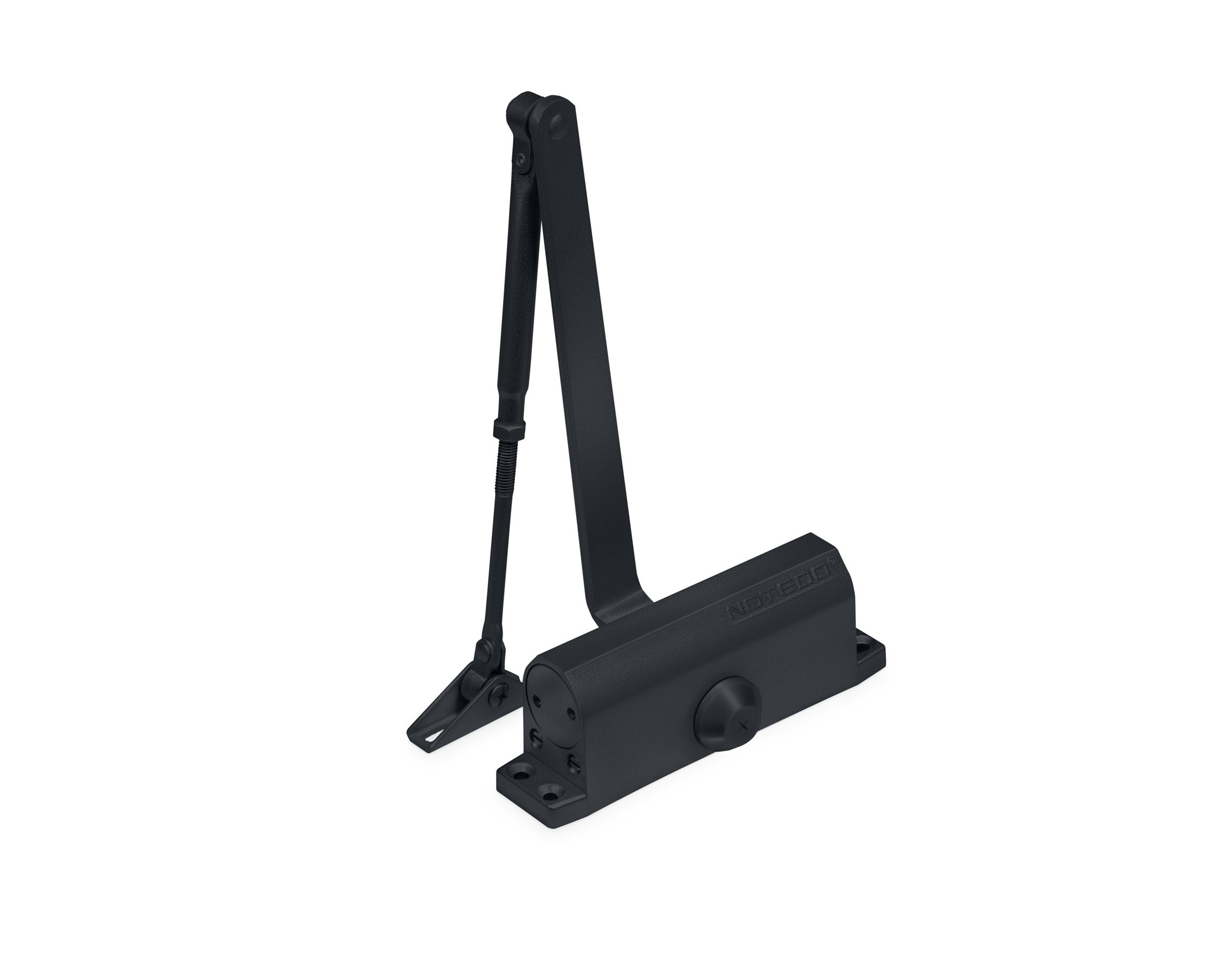 Доводчик NOTEDO DC-080-НО с ФОП, EN2/3/4/5, 110 кг, 1200 мм, RAL 9005 чёрный Доводчик NOTEDO DC-080-НО с ФОП, EN2/3/4/5, 110 кг, 1200 мм, RAL 9005 чёрный
