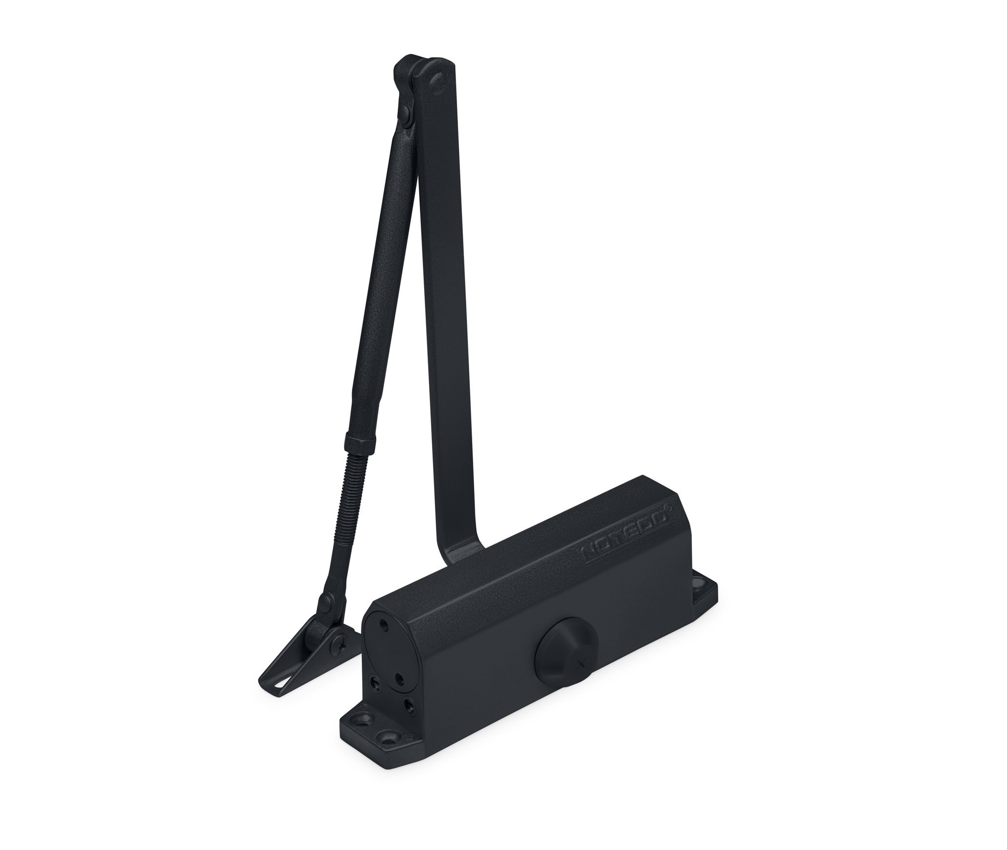Доводчик NOTEDO DC-120, EN3/4/5, 140 кг, 1200 мм, RAL 9005 чёрный
